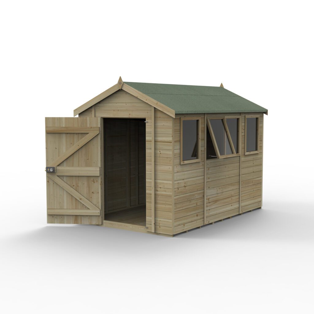 Timberdale 10×6 Apex Shed – Four Windows 5013053194713 2